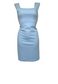BLUE PINSTRIPE SPLIT SHORT DRESS - HISSY FIT LTD