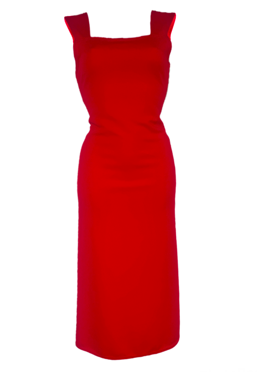 RED SPLIT MAXI DRESS - HISSY FIT LTD