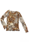 BROWN FLORAL MESH SLEEVED TOP - HISSY FIT LTD